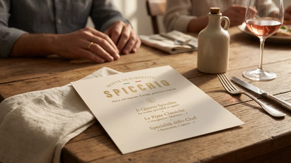 Spicchio nápolyi pizza branding