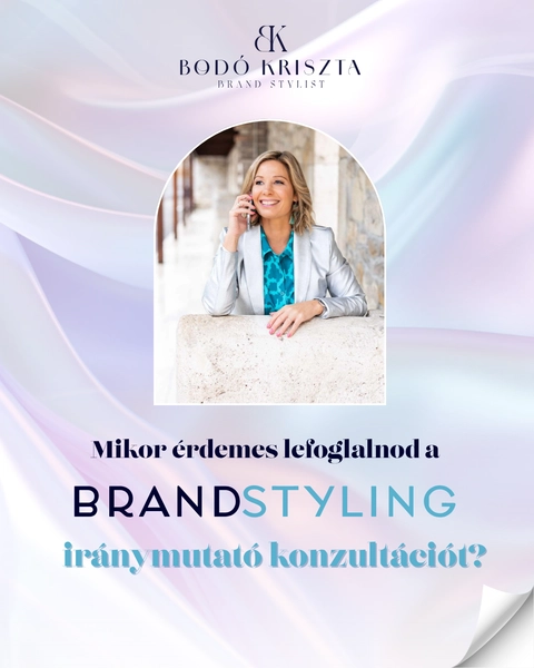 Bodó Kriszta Brand Styling workshop kreatívok hideg tónusú arculati rendszerben.